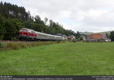 10 Jahre Kurhessenbahn - 5. Streckenfest rund um Korbach - Plandiesel am 1.9.2012