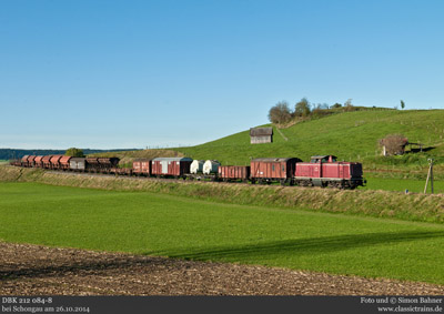 Bundesbahn-Diesel statt -Dampf auf der Fuchstalbahn - Fotozug am 26.10.2014