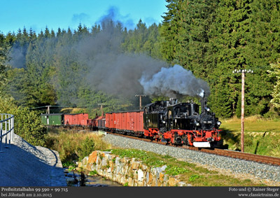 Historische Güterzüge für Fotofreunde im Preßnitztal - Fotozüge am 2.10.2015
