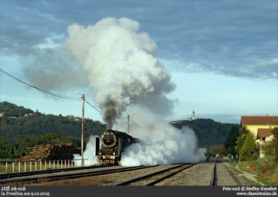 Mit König Dampf unterwegs durch die slowenischen Alpen - Fotogüterzüge vom 8. bis 11.10.2015