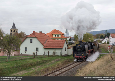 Reichsbahndampf im Kalirevier  - Fotozug am 27.10.2018