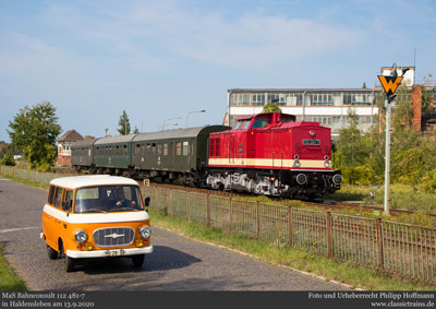 Mit der Reichsbahn-V100 in der Magdeburger Börde - Fotozug am 13. September 2020