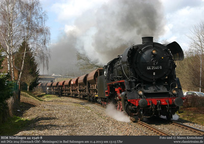 85 Jahre Baureihe 44 - Die Fortsetzung von Dampf trifft Kies - Plandampf am 11.4.2013