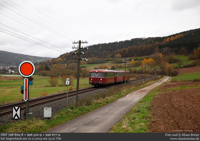 Mit dem Schienenbus auf der herbstlichen Vogelsbergbahn