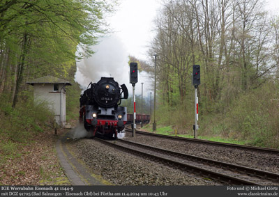 Mit den DR-Dampfloks vor schweren Zügen - Plandampf am 11.4.2014