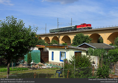 Mit der Reichsbahn-V100 auf dem Leipziger Güterring - Fotozug am 26. Juni 2020