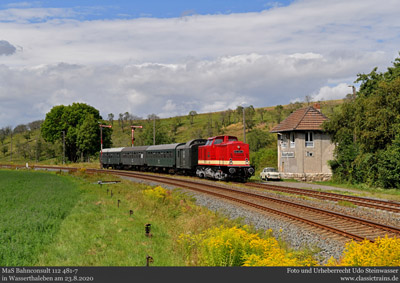 Mit der Reichsbahn-V100 durch das Thüringer Becken - Fotozug am 23. August 2020